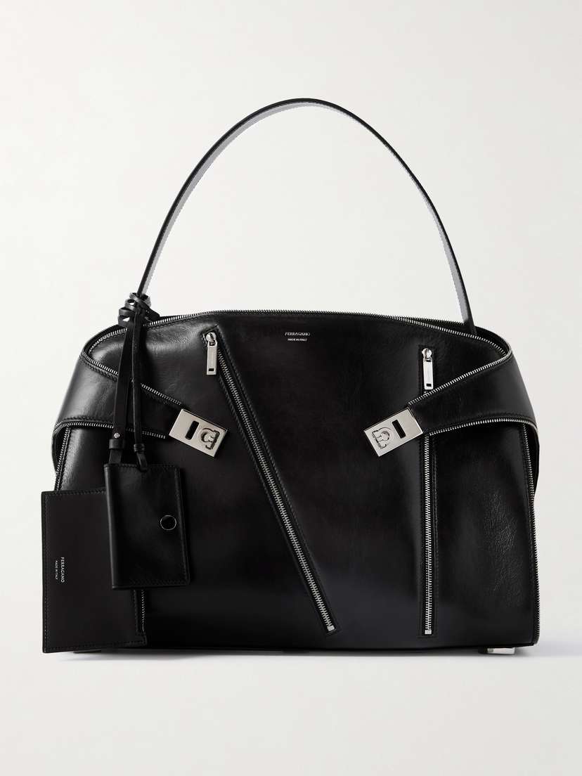 Ferragamo Hug Large Leather Shoulder Bag