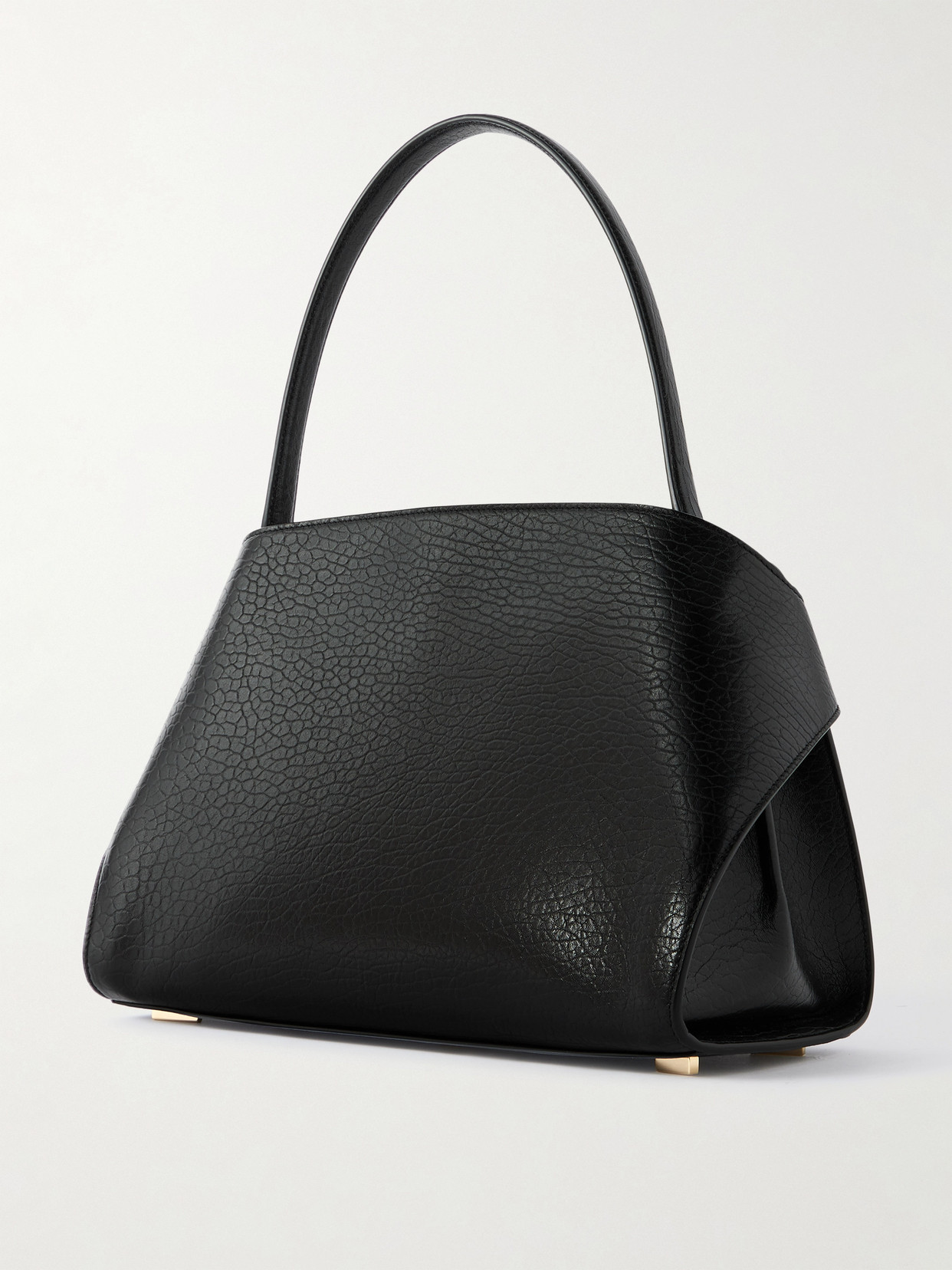 Ferragamo Hug Black Shoulder Bag With Logo Print On The Front In Leather Woman In Multi