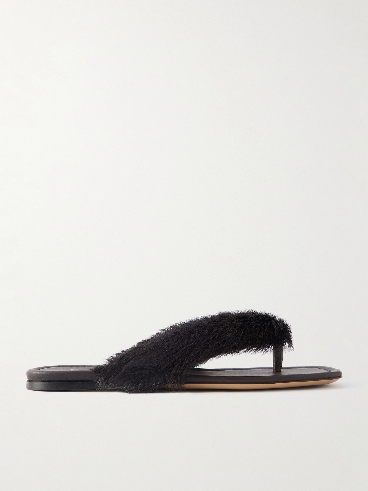 Ferragamo Loly Genuine Shearling Flip Flop In Brown