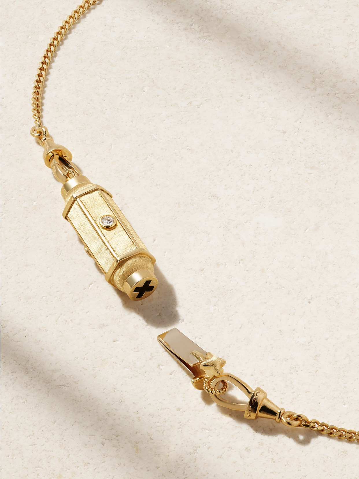Marie Lichtenberg Coco Baby Locket 18-karat Gold Diamond Necklace