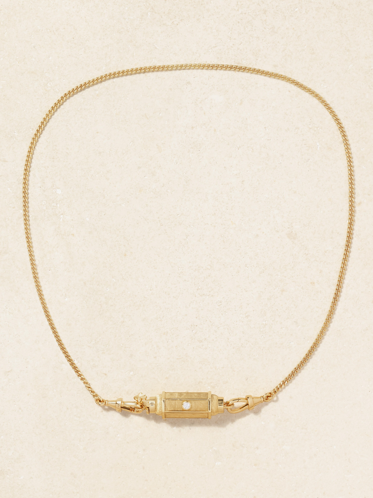 Marie Lichtenberg Coco Baby Locket 18-karat Gold Diamond Necklace