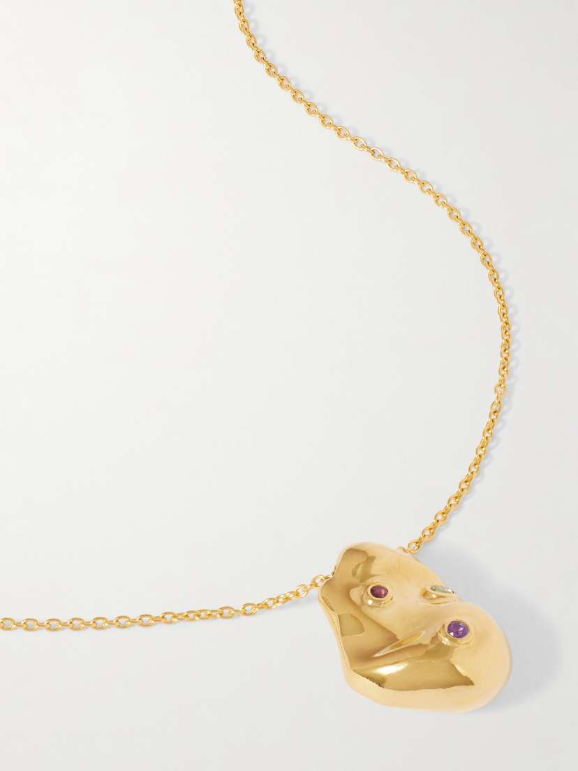 Pacharee Jahn Gold-plated Multi-stone Necklace