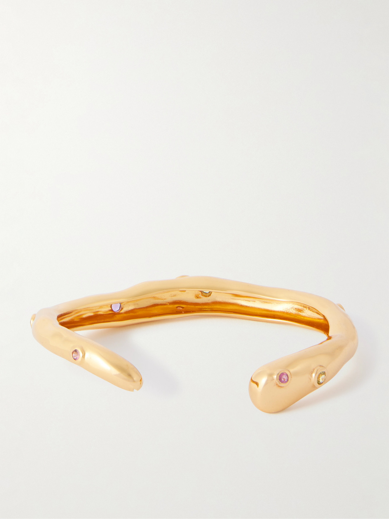Pacharee + Phillip Lim Jahn Gold-plated Multi-stone Cuff In Gold