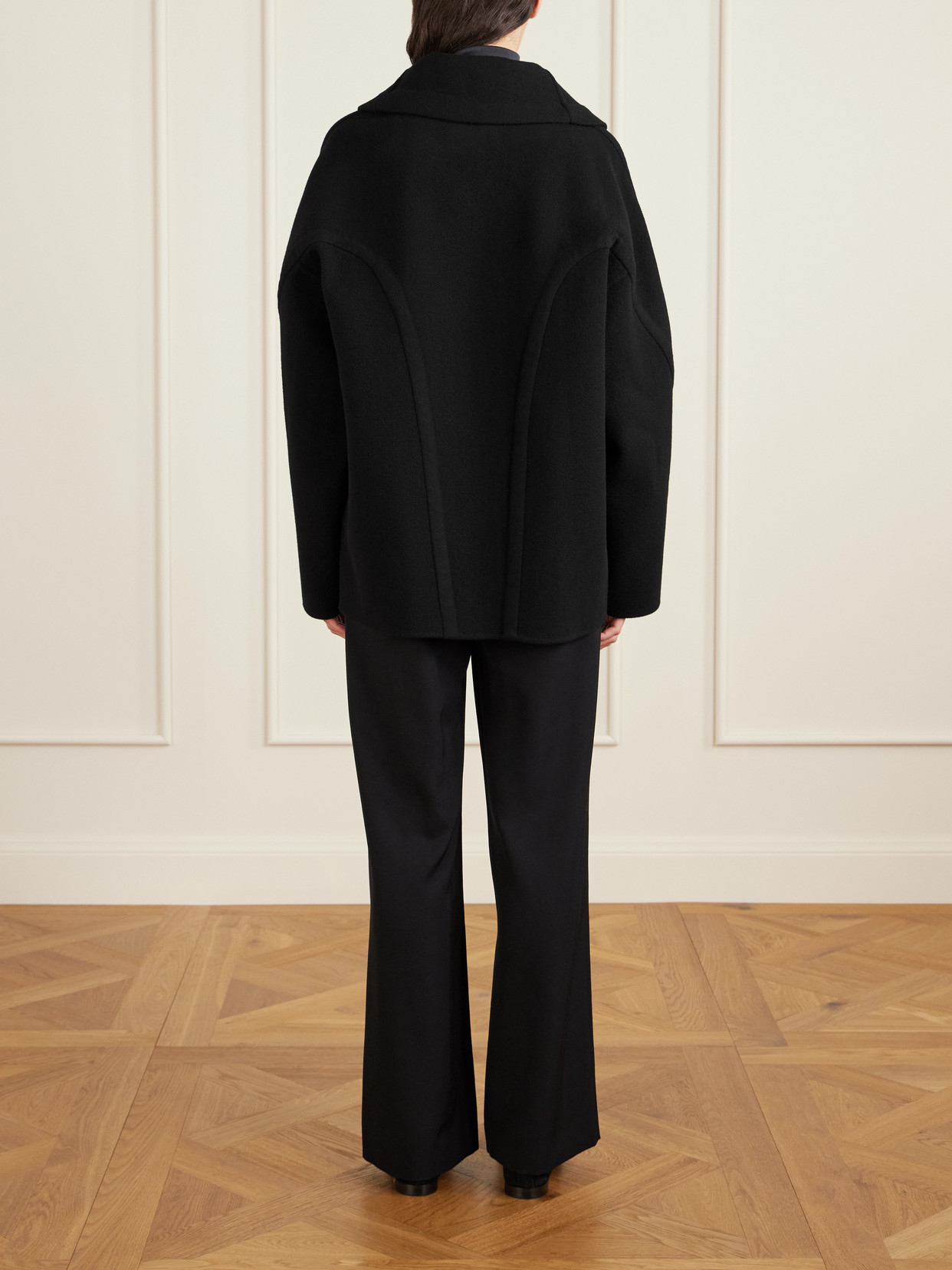 The Row Temur Wool Coat In Black