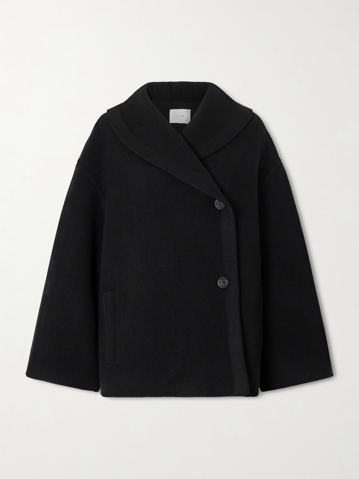 The Row Temur Wool Coat In Black