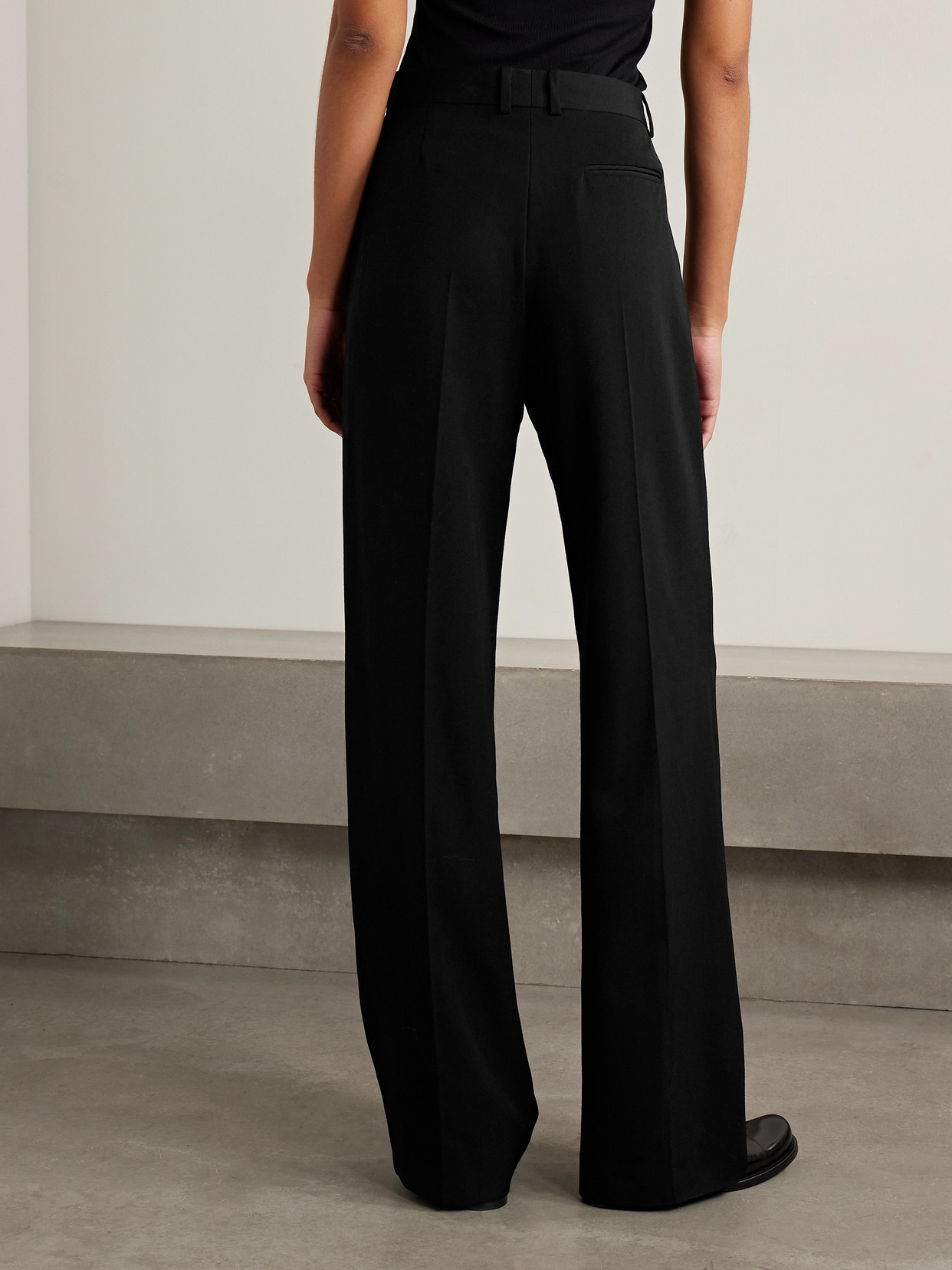 Virgil Pleated Wool-Gabardine Wide-Leg Pants