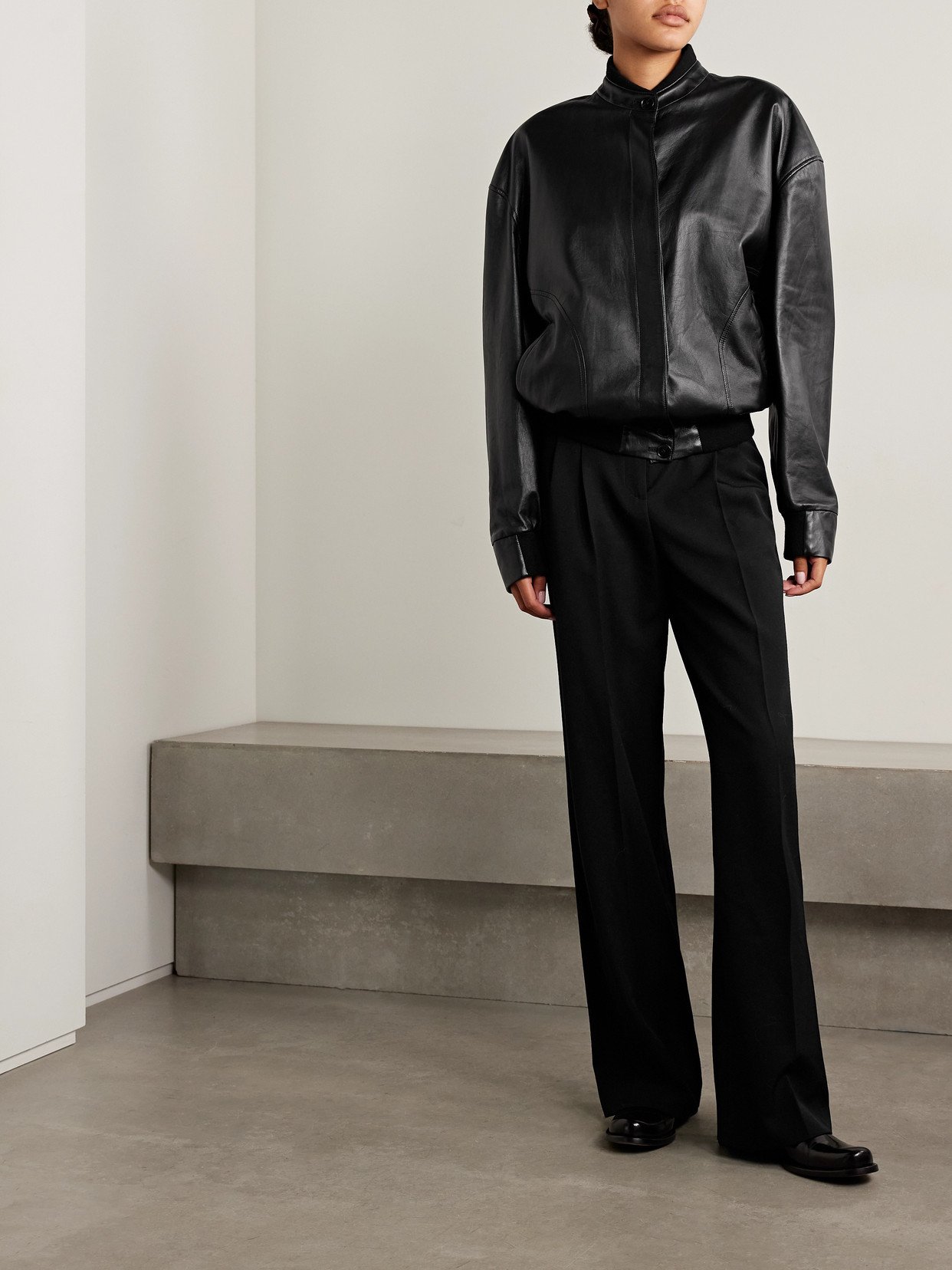Virgil Pleated Wool-Gabardine Wide-Leg Pants