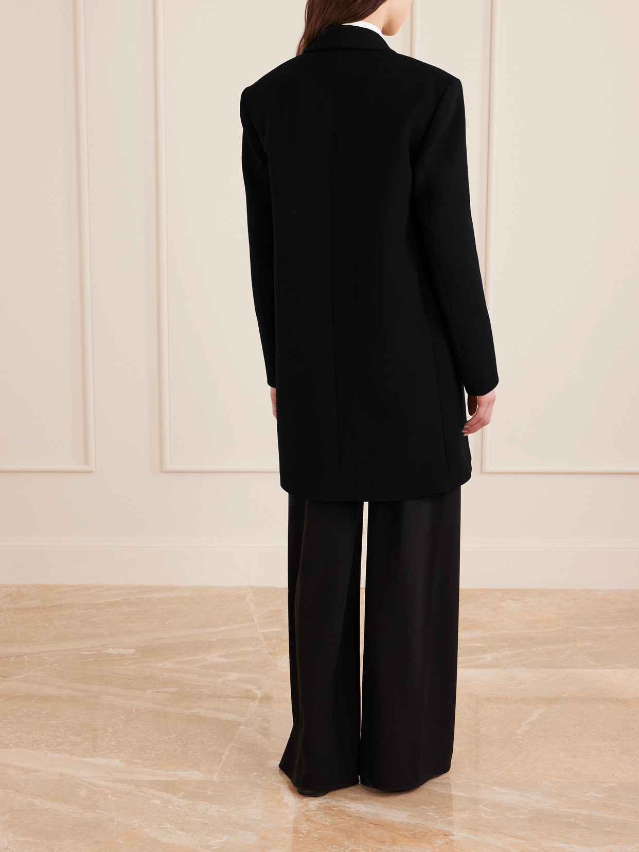 The Row Fenaris Wool Coat In Black
