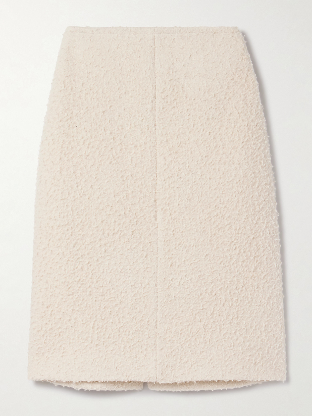 The Row Malva Brushed Wool And Llama Hair-blend Skirt In White