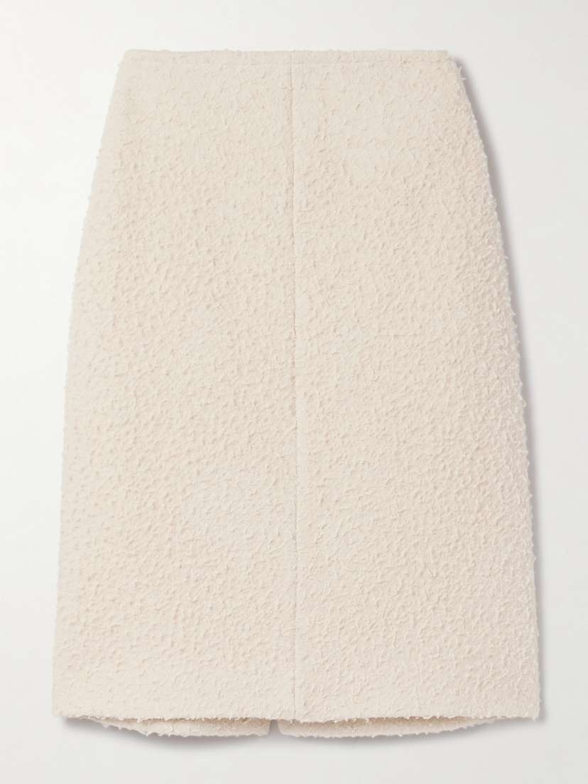 The Row — Malva brushed wool and llama hair-blend skirt