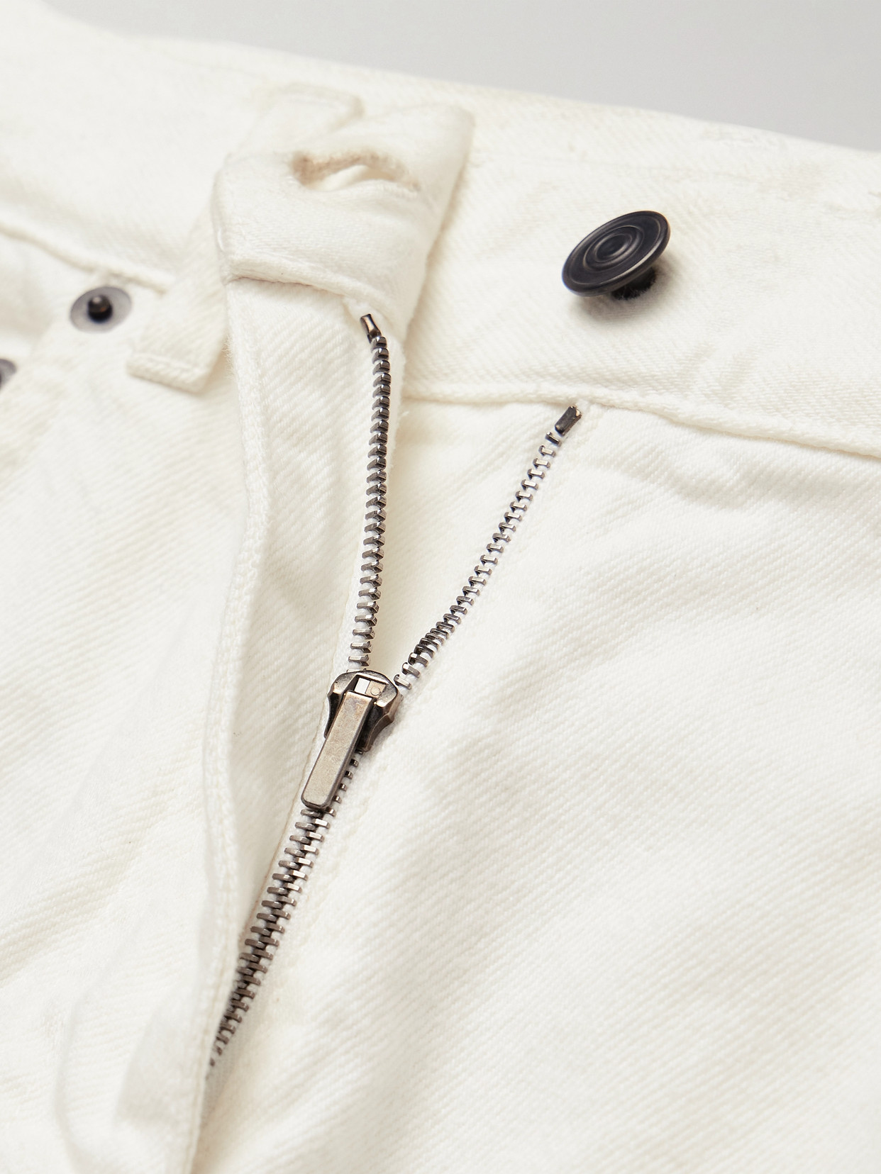 The Row Denim Burty Trousers With Pockets And Loops In Neutral