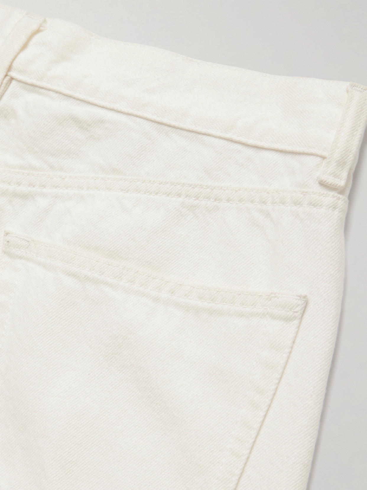The Row Denim Burty Trousers With Pockets And Loops In Neutral