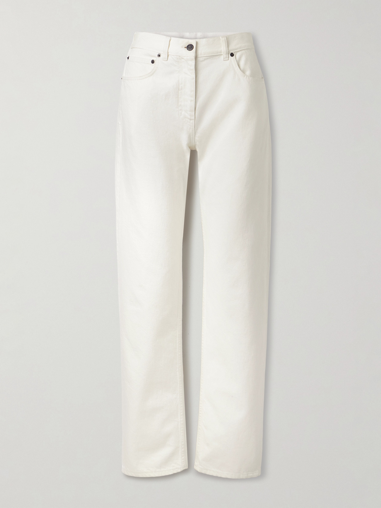 The Row Burty Rigid Low-rise Straight-leg Jeans In White