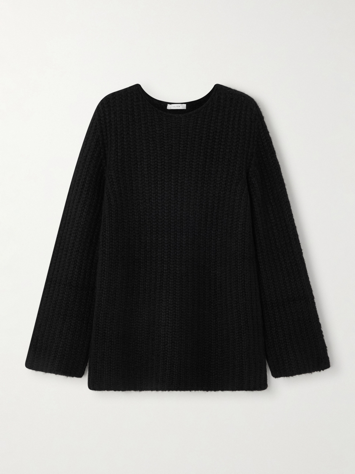 The Row Mirr Ribbed Cashmere Sweater In Black