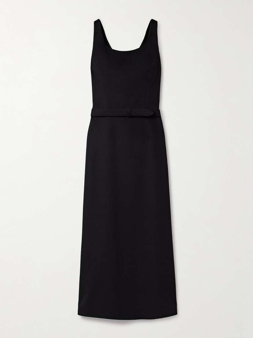The Row Vadira Brushed Silk-cady Midi Dress