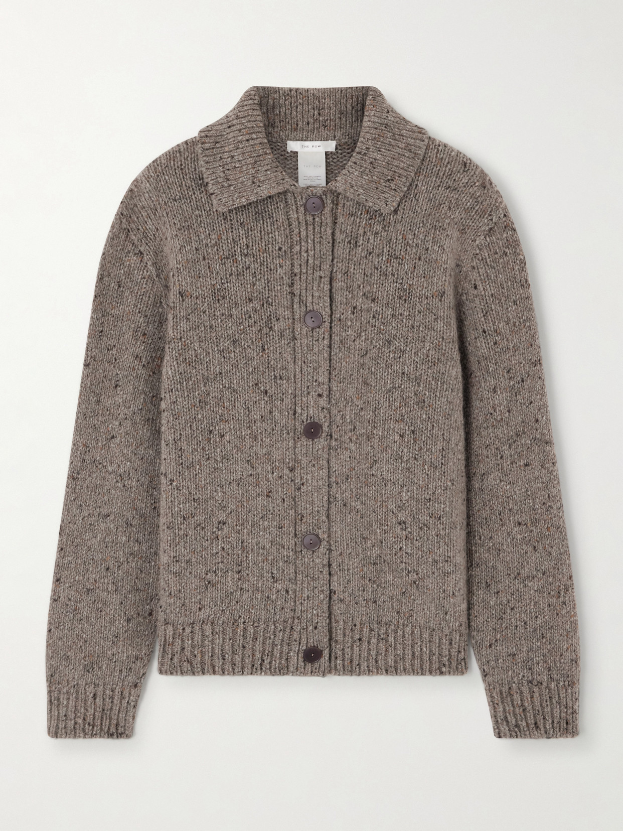 The Row Mauri Cashmere Cardigan In Brown