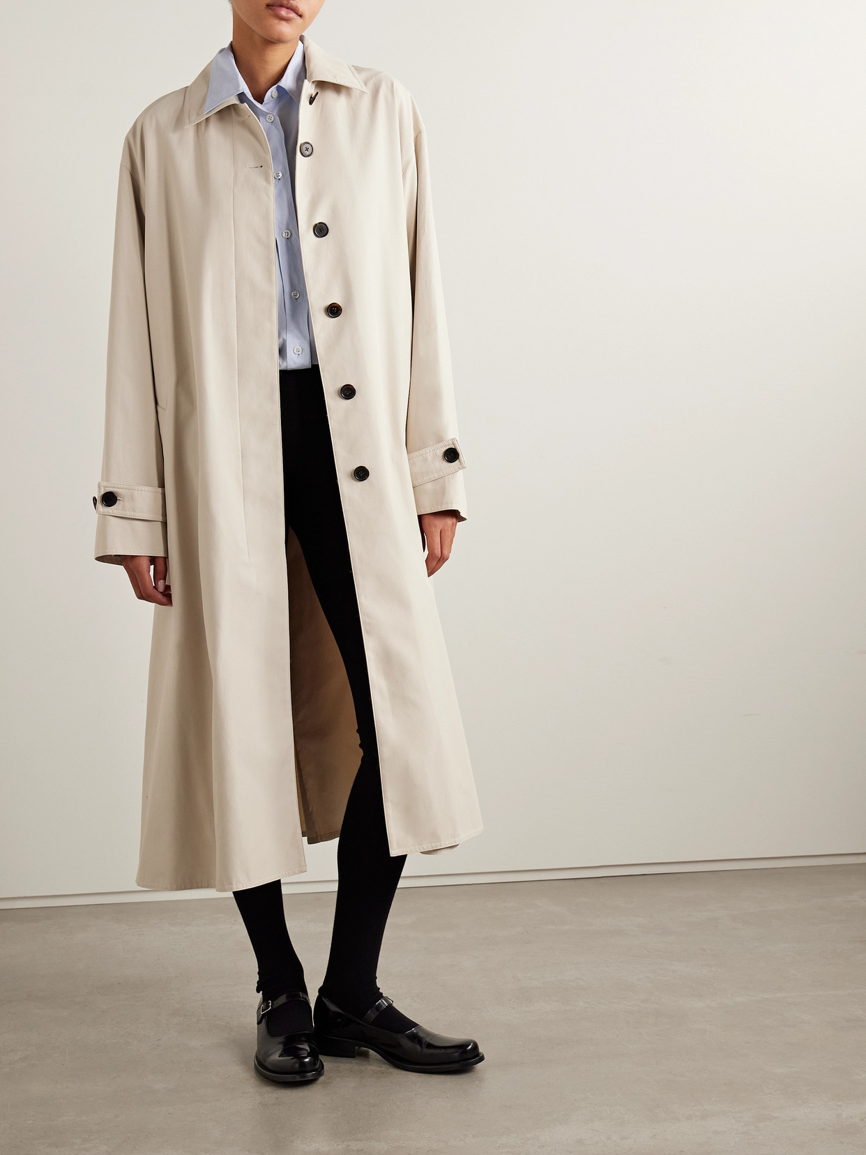 The Row Lolana Shell Trench Coat In Neutral