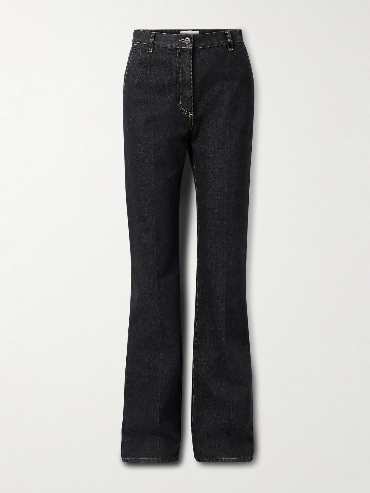 The Row Vita Mid-rise Straight-leg Jeans In Black