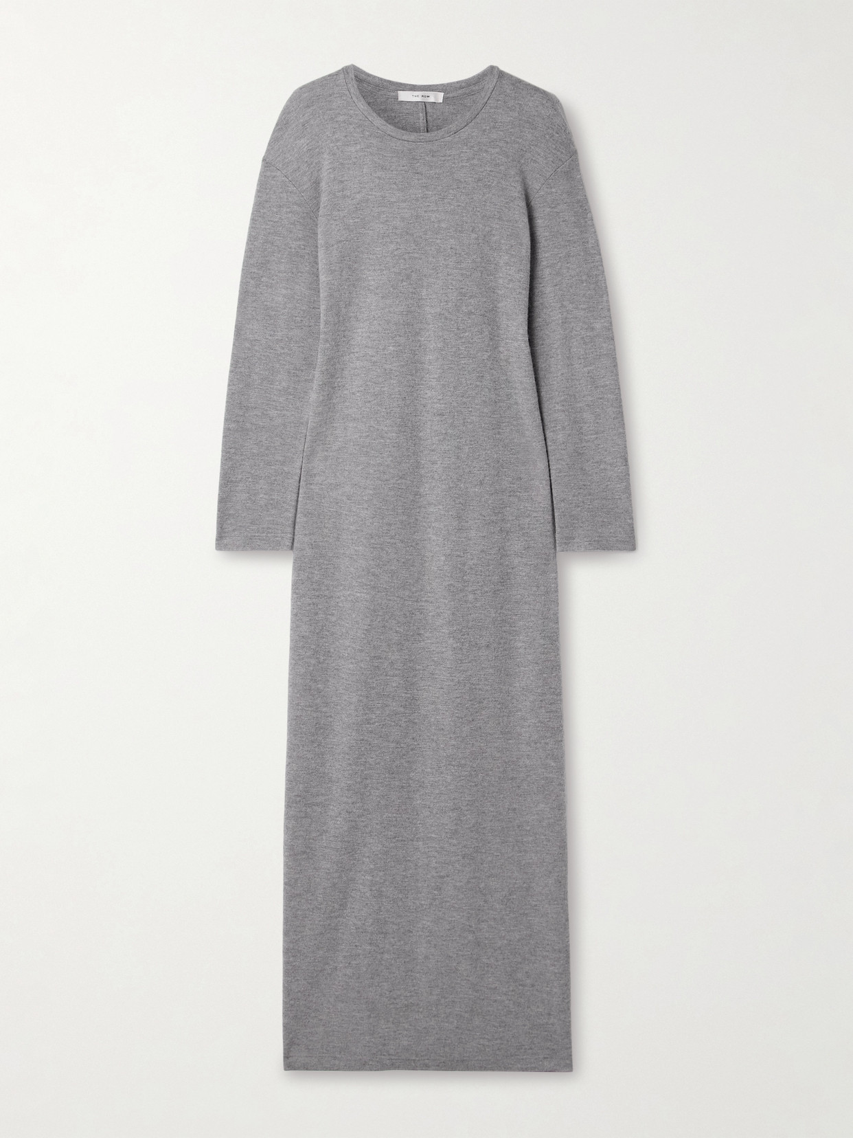 The Row Aline Cashmere Maxi Dress In Gray