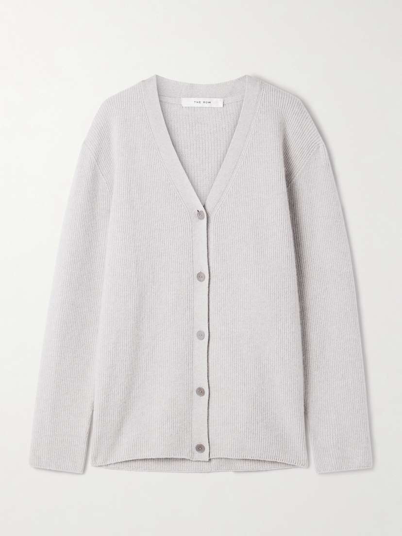 The Row Maser Ribbed Cashmere Cardigan