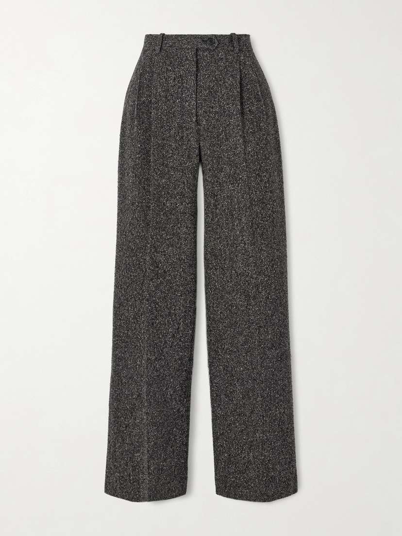 The Row Virgil Silk, Wool And Cotton-blend Straight-leg Pants