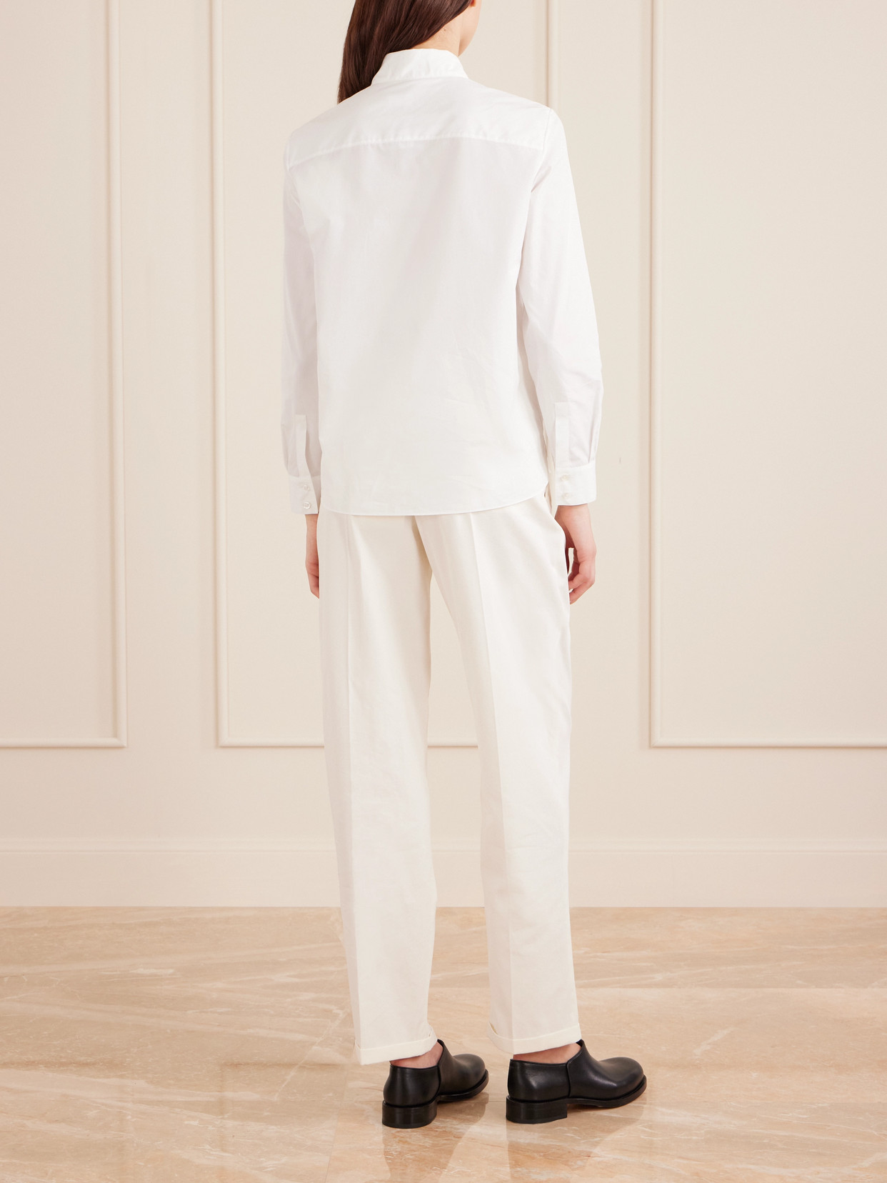 The Row Sadie Cotton-poplin Shirt In White