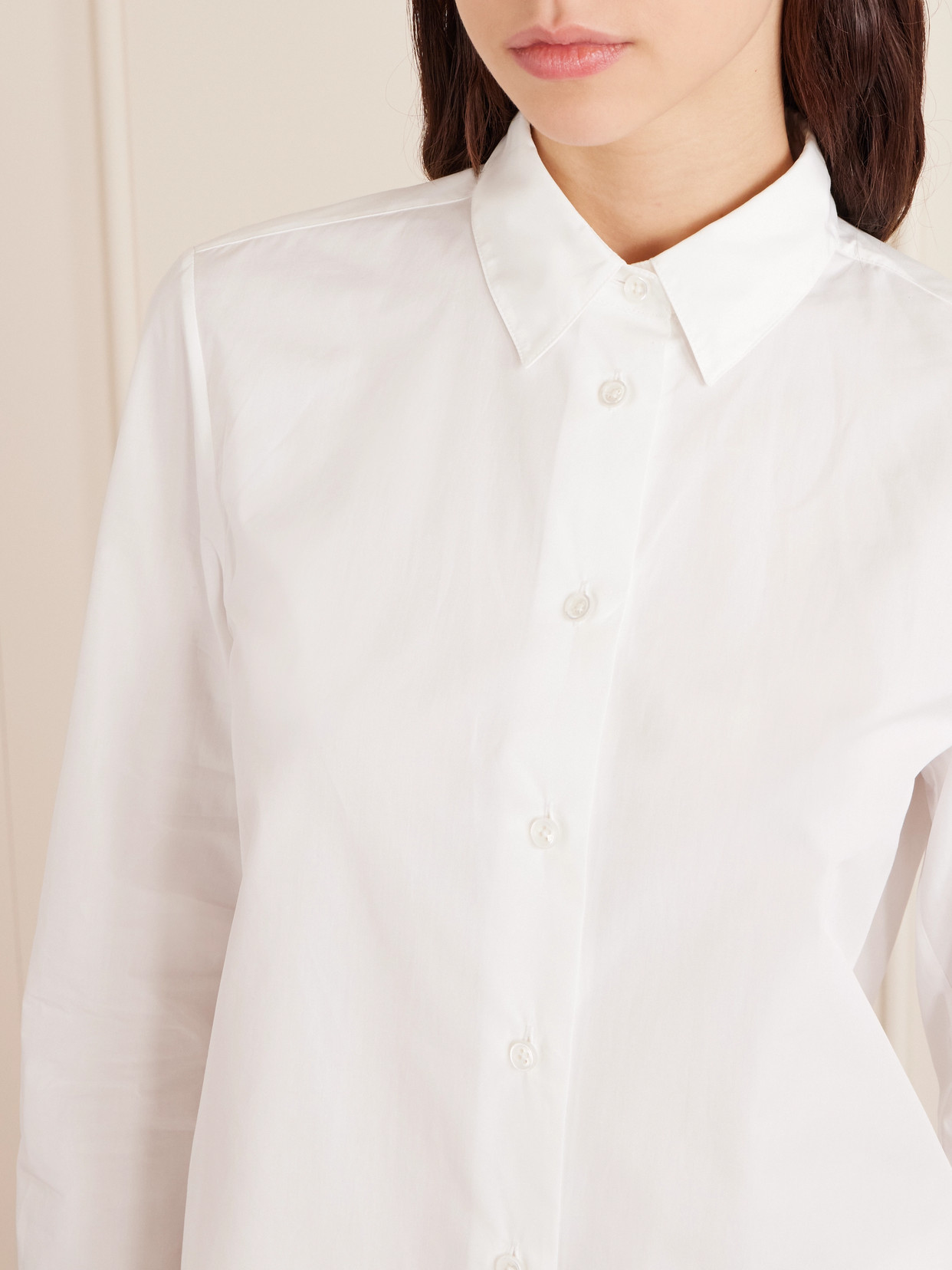 The Row Sadie Cotton-poplin Shirt In White
