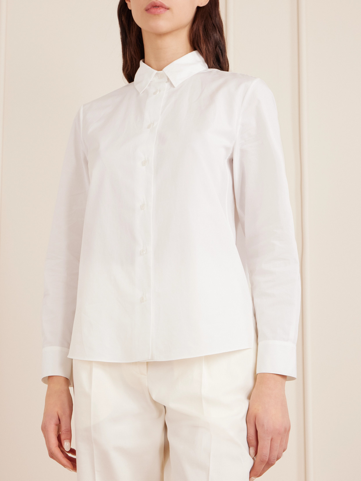 The Row Sadie Cotton-poplin Shirt In White