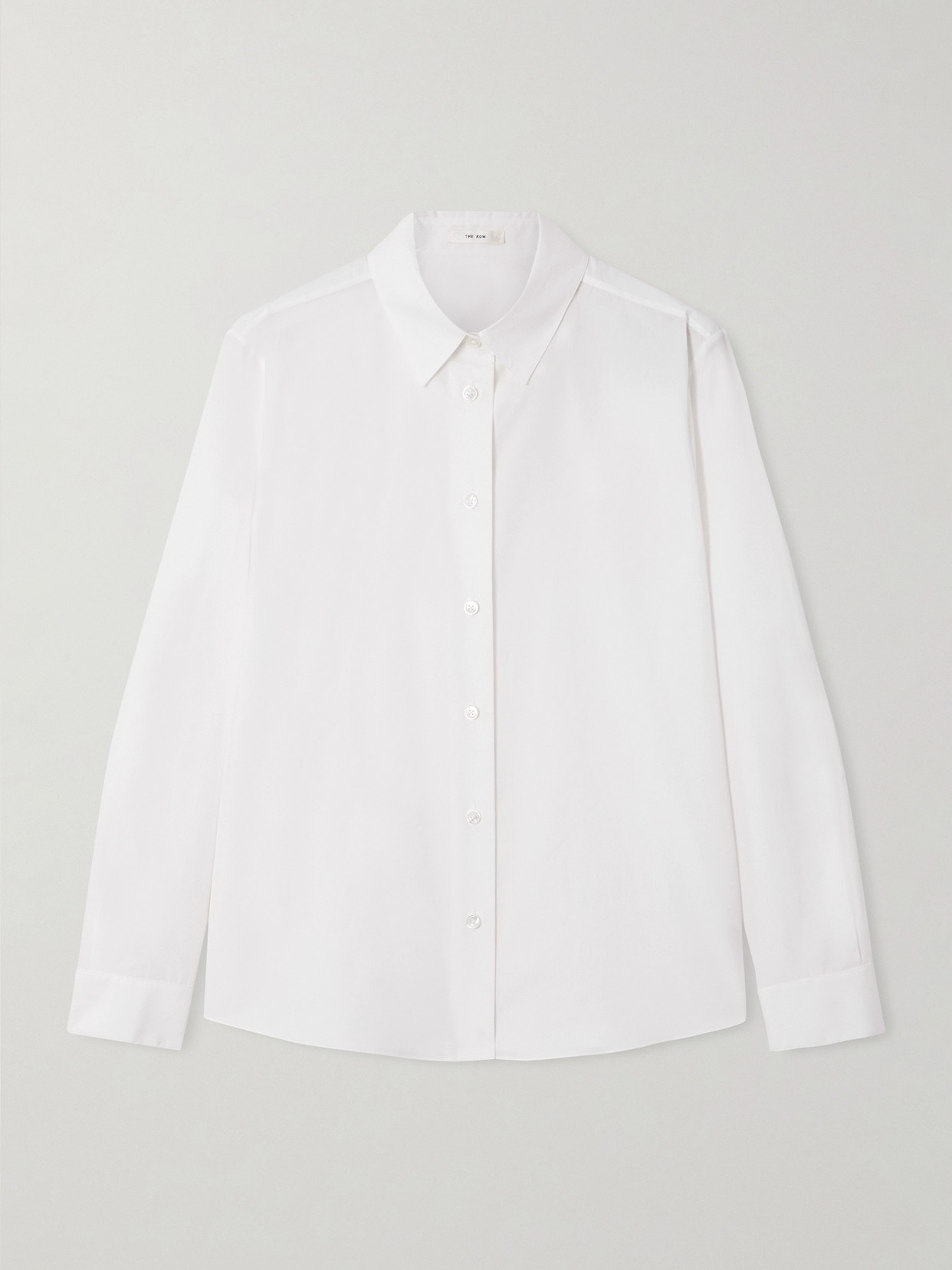 The Row Sadie Cotton-poplin Shirt In White