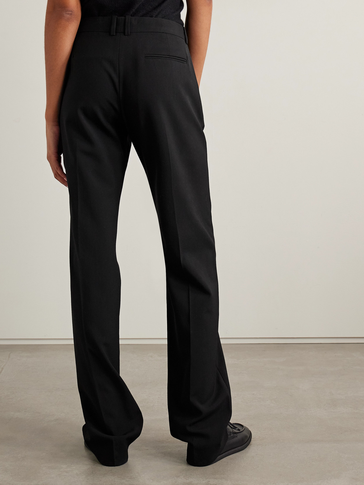 The Row Hiram Wool-twill Straight-leg Pants In Black