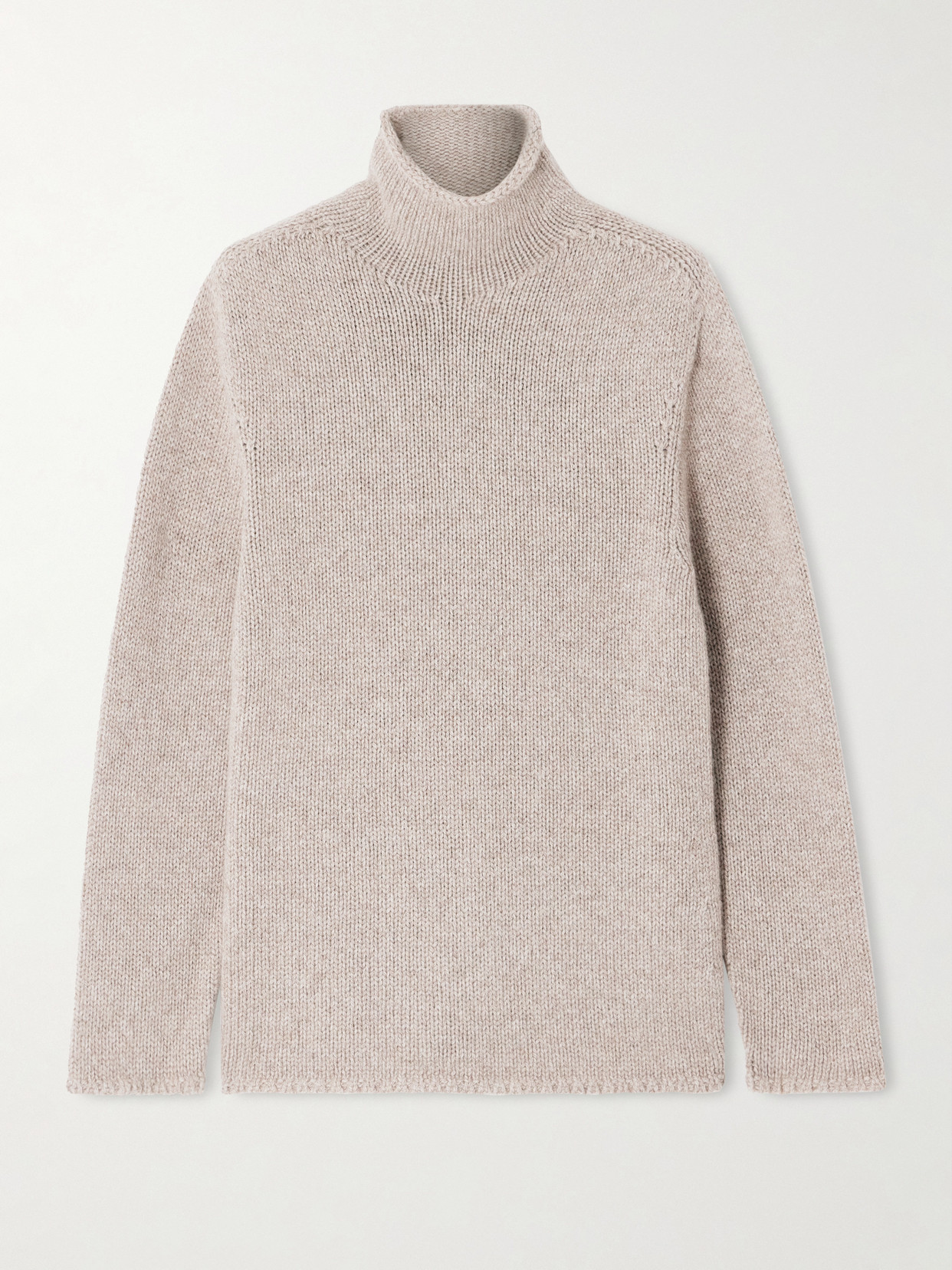 The Row Mariam Turtleneck Cashmere Sweater In Brown