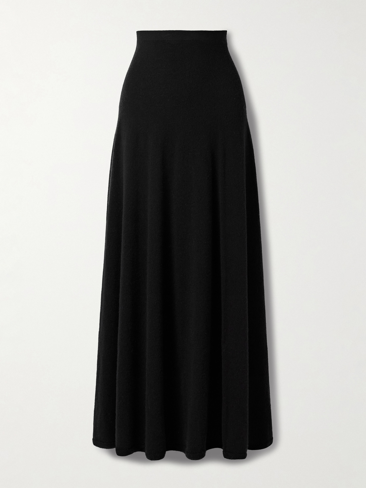 The Row Masini Cashmere Maxi Skirt In Black