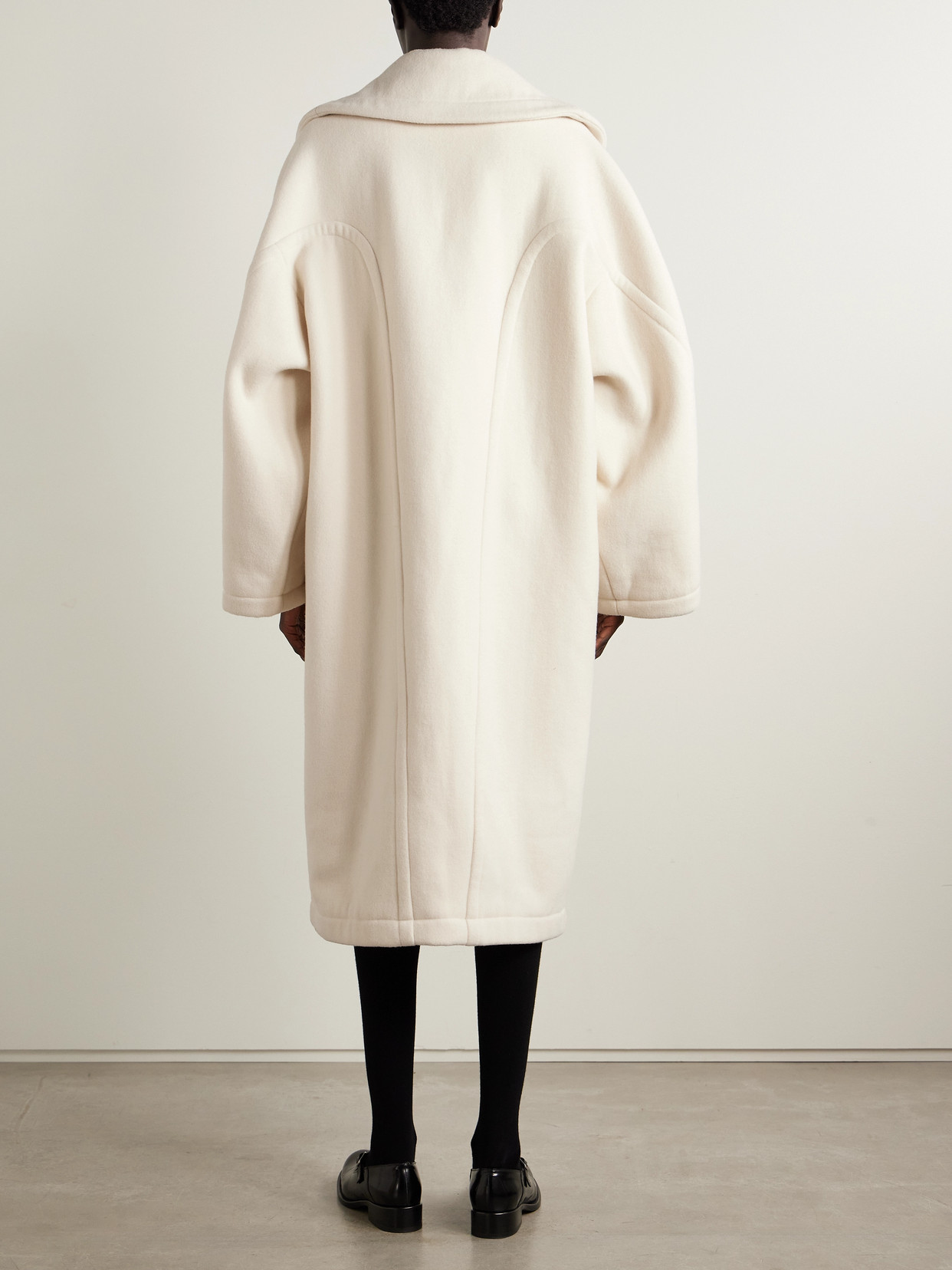 The Row Regino Oversized Wool Coat In White