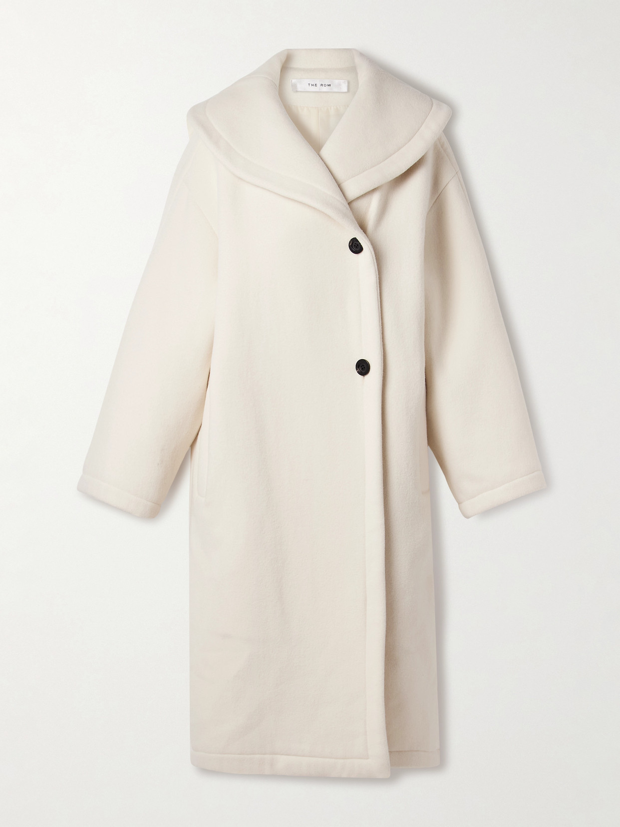 The Row Regino Oversized Wool Coat In White