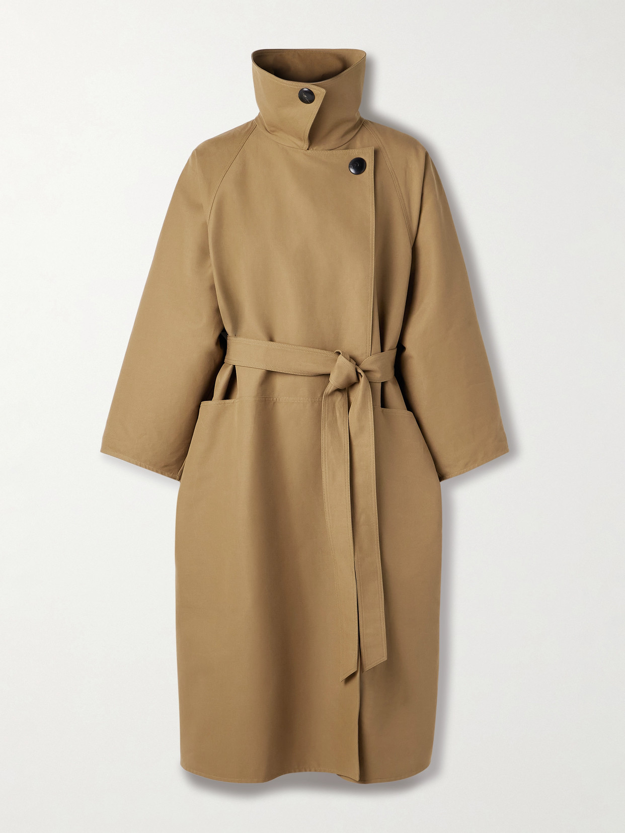 The Row Aurore Oversized Cotton Trench Coat In Brown