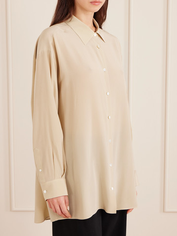 The Row Luka oversized cotton-poplin shirt