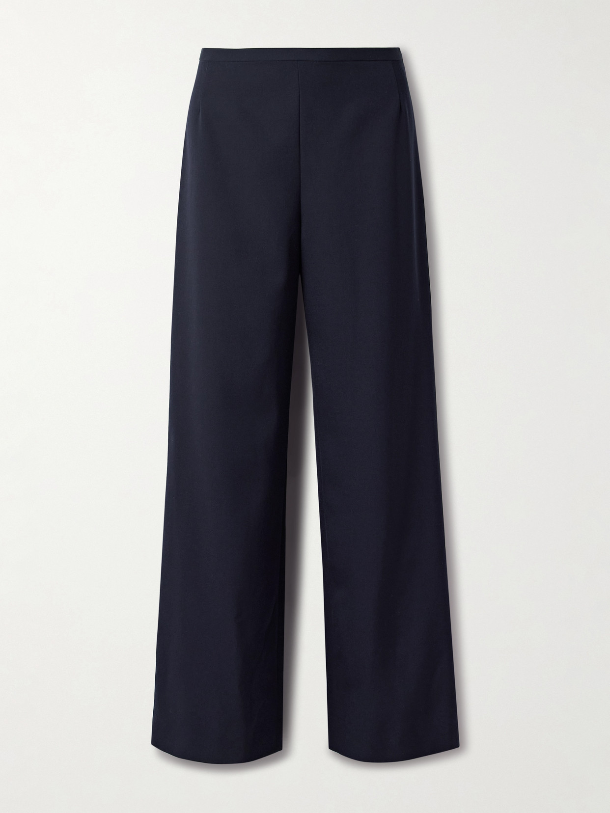 The Row Roger Wool-gabardine Wide-leg Pants In Blue