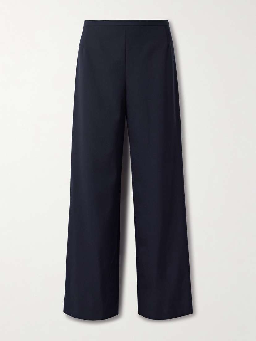 The Row Roger Wool-gabardine Wide-leg Pants