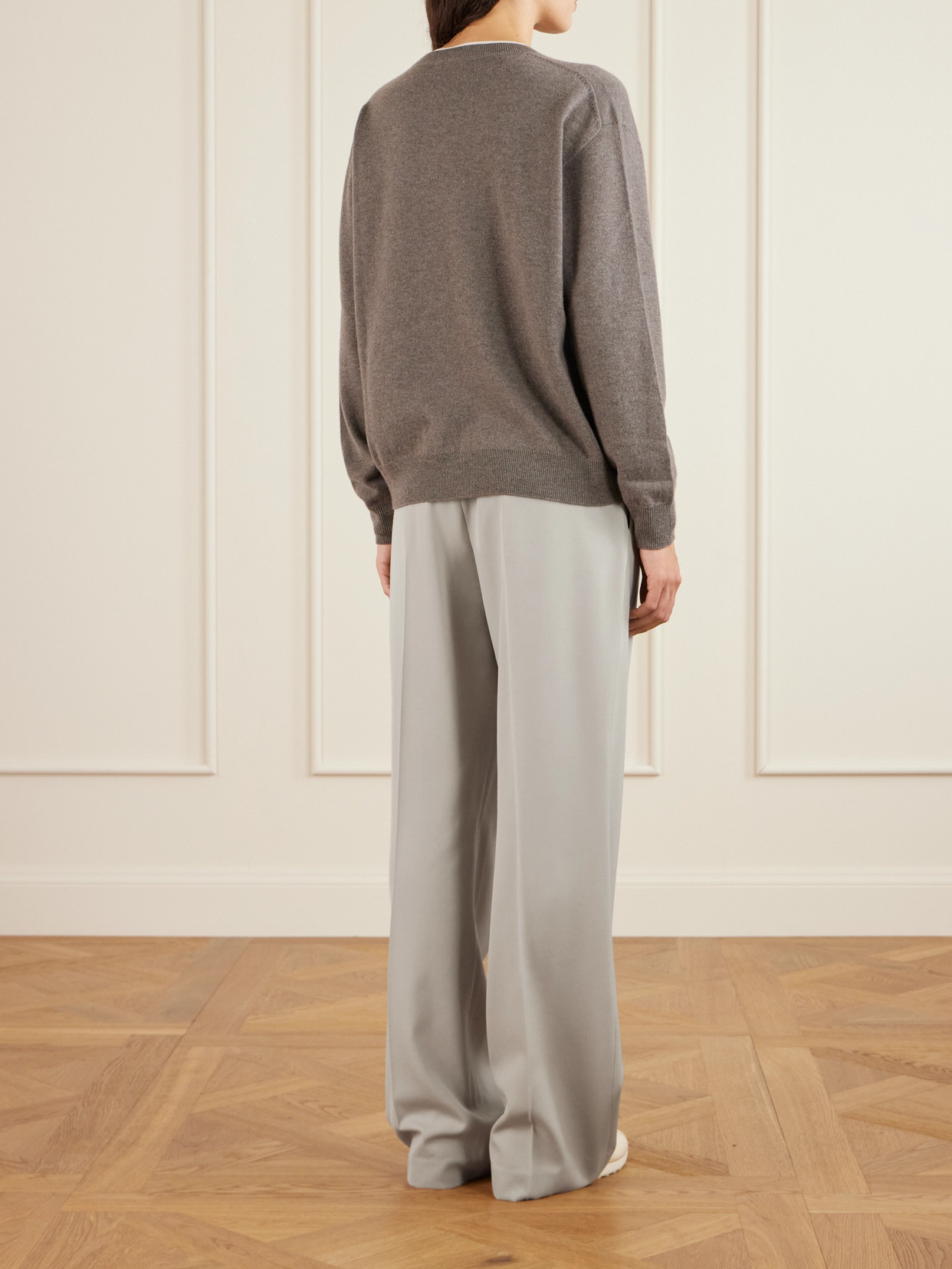 The Row Misael Cashmere Sweater In Brown