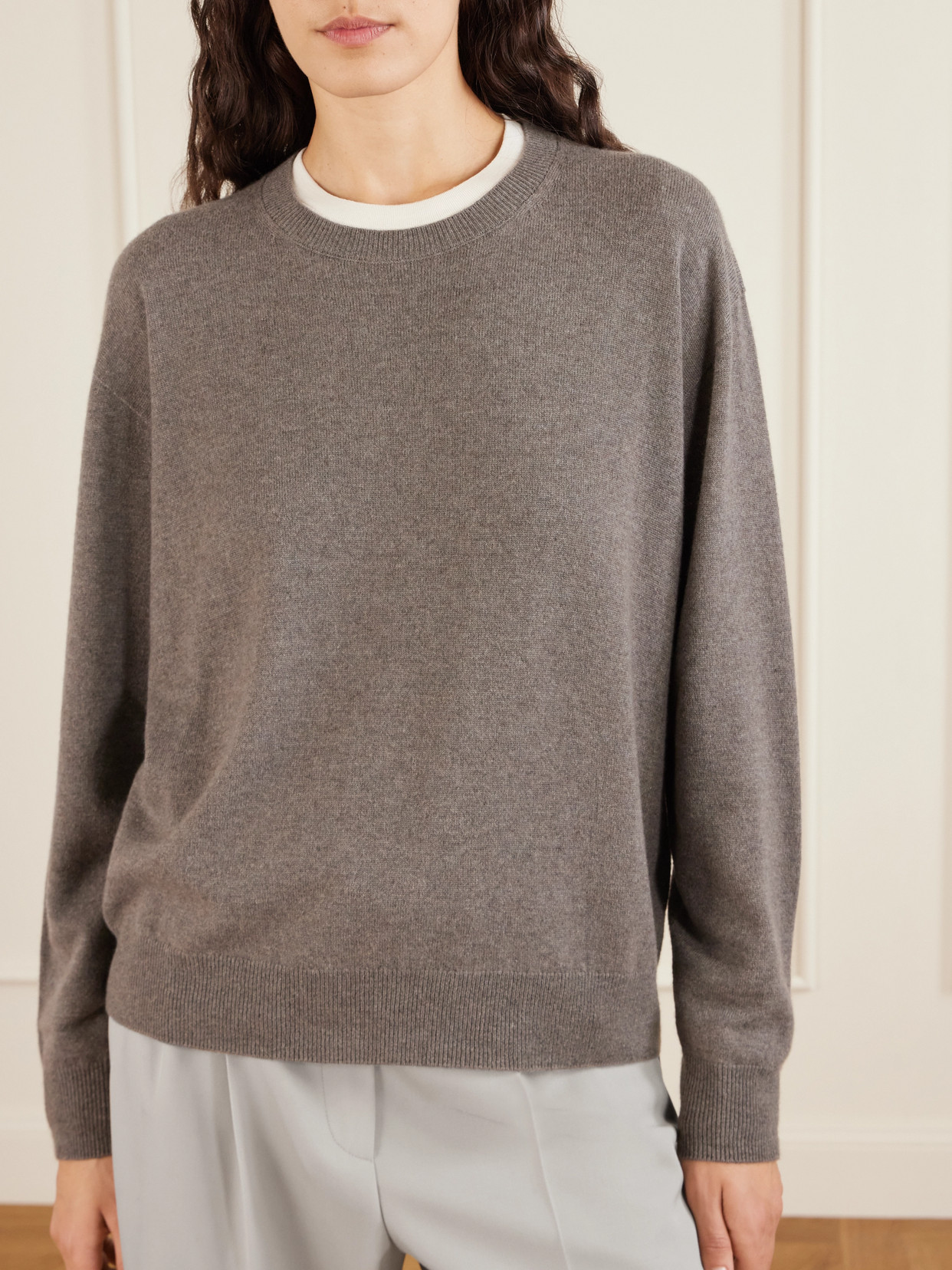 The Row Misael Cashmere Sweater In Brown