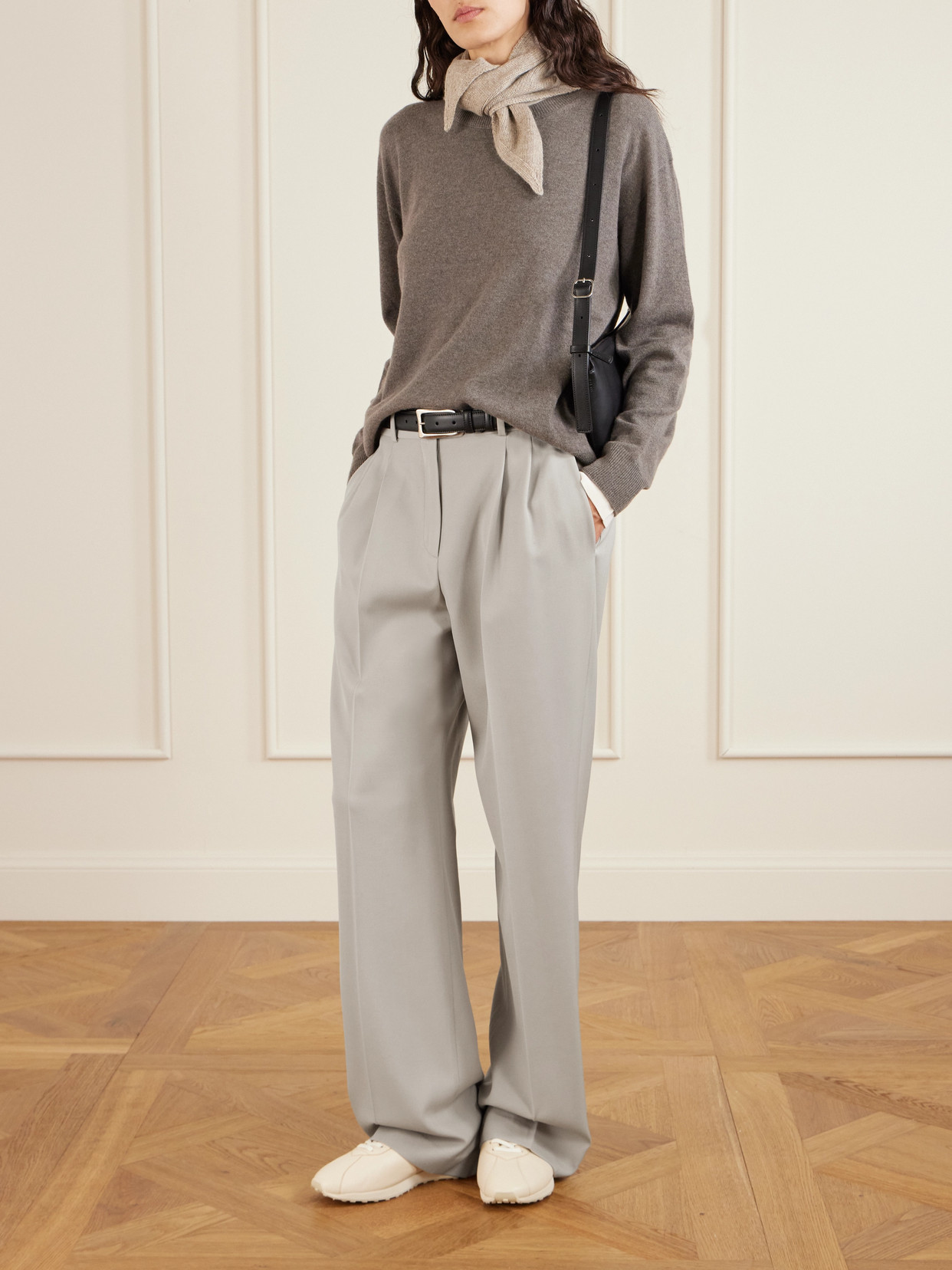 The Row Misael Cashmere Sweater In Brown