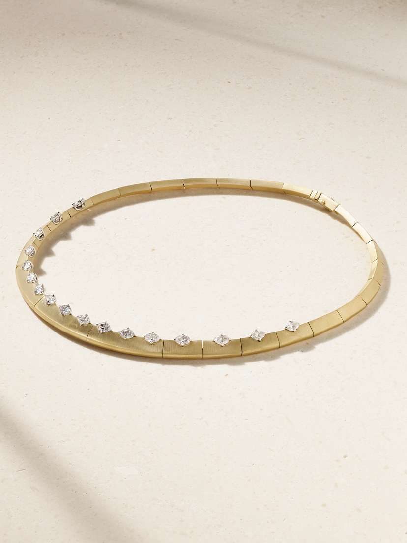 Nikos Koulis Me 18-karat Gold Diamond Necklace