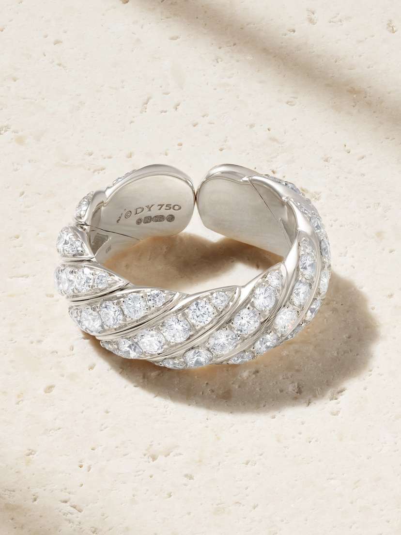 David Yurman 18-karat White Gold Diamond Ring