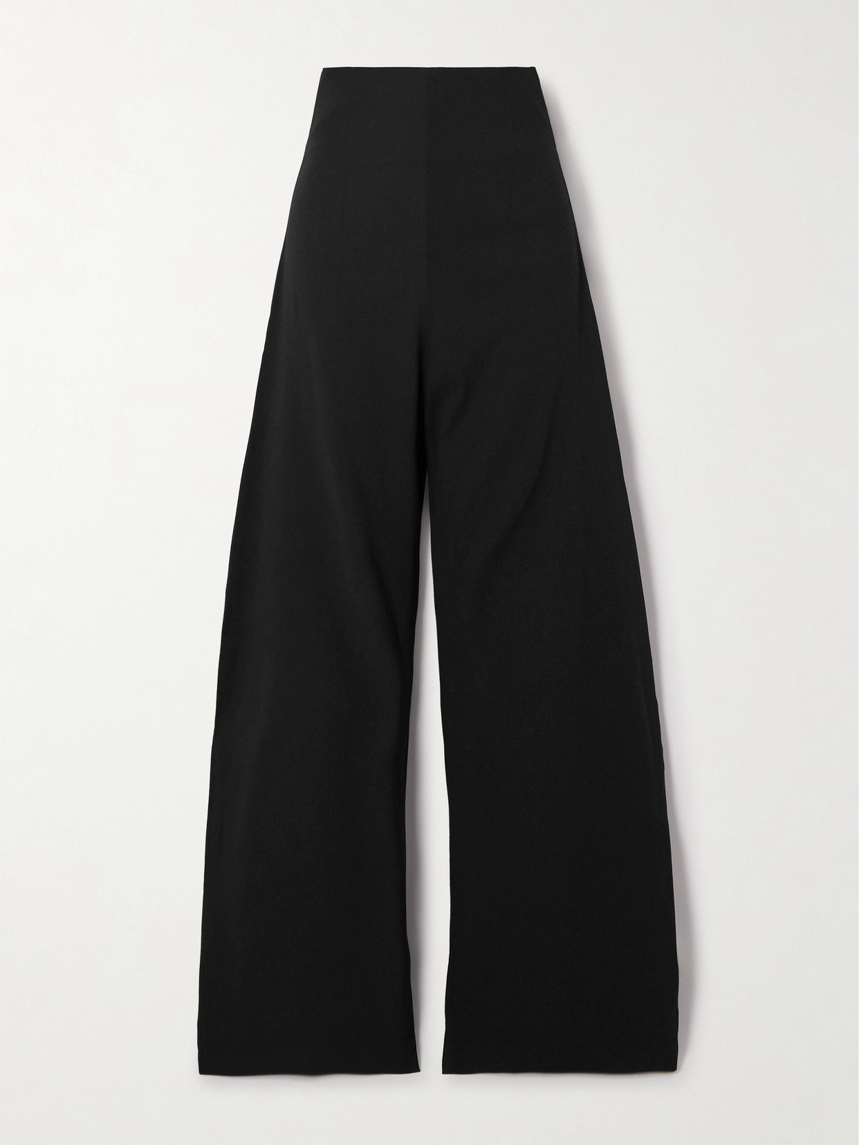 Cortana Ever Stretch-crepe Barrel-leg Pants In Black