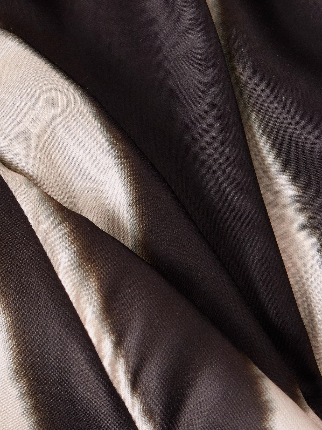 Nina Ricci Bow-detailed Velvet-trimmed Zebra-print Satin Gown In Black