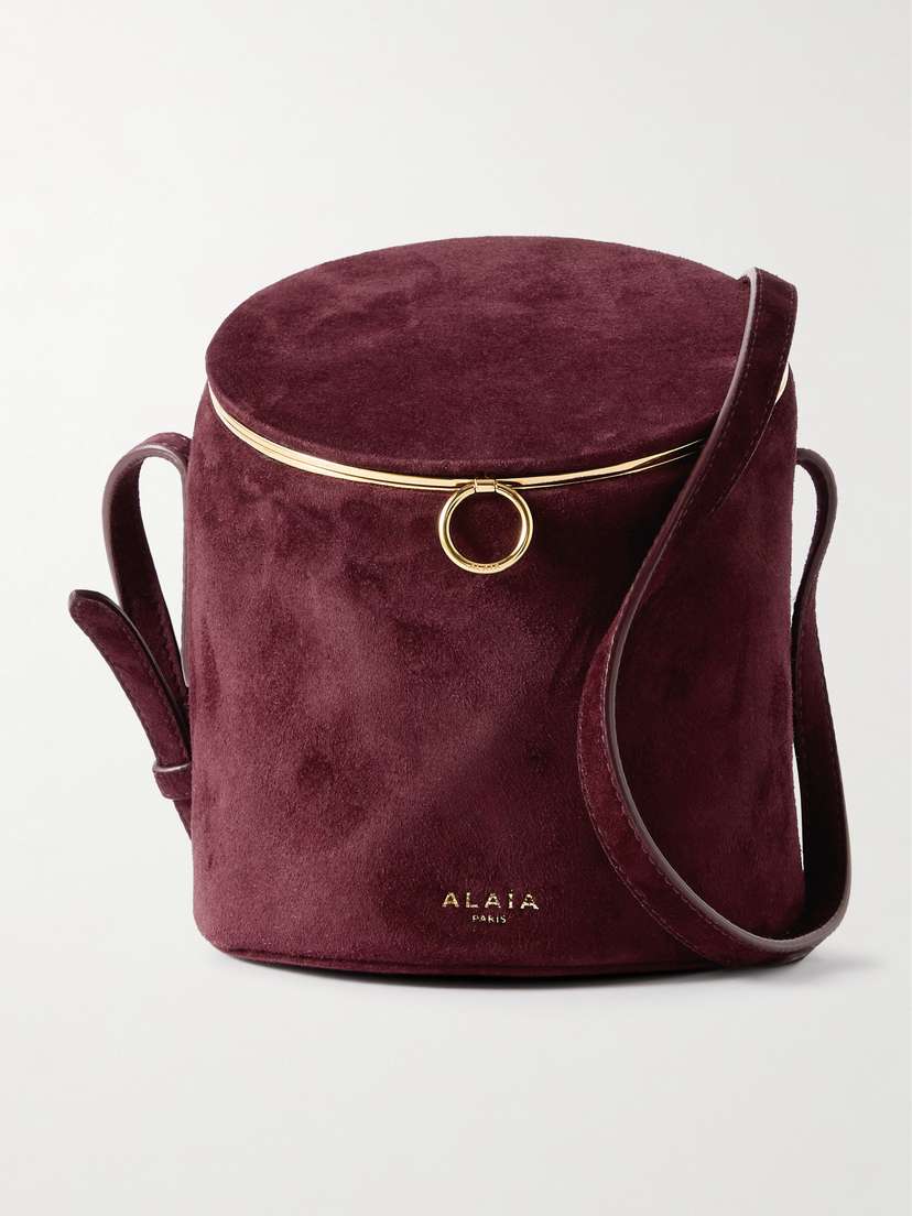 Alaïa — La Canette small suede shoulder bag