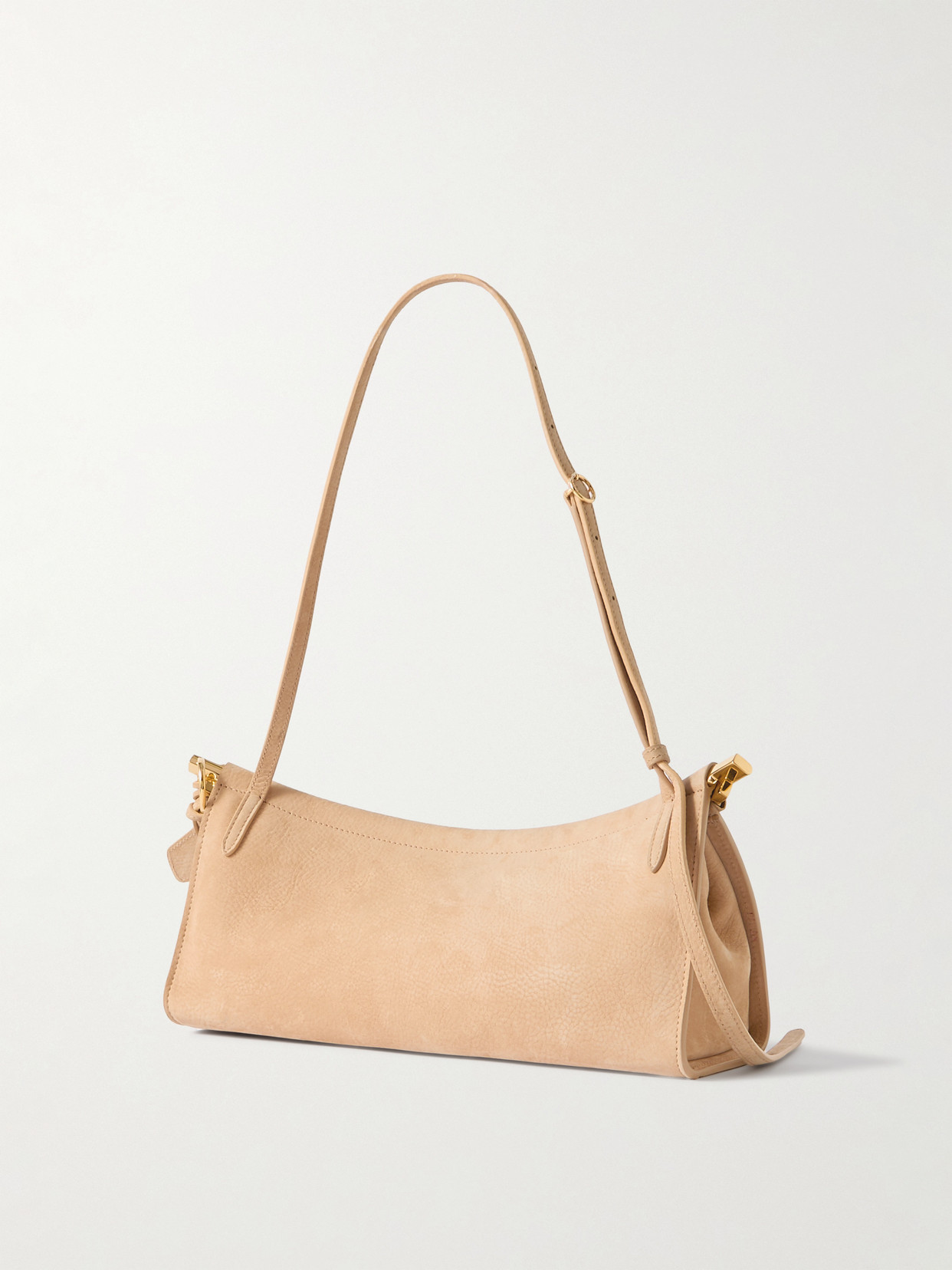Alaïa Click Medium Nubuck Shoulder Bag In Neutral