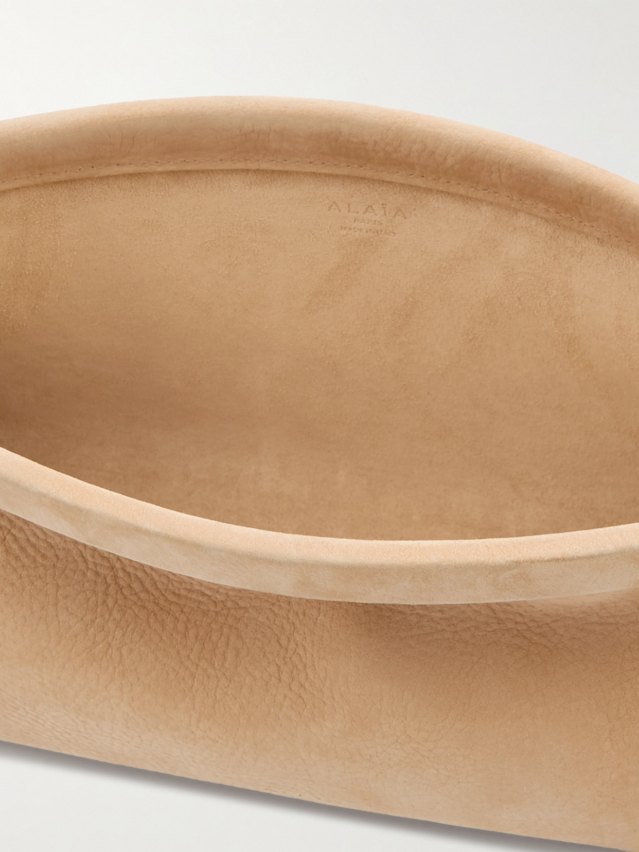 Alaïa Click Medium Nubuck Shoulder Bag In Neutral