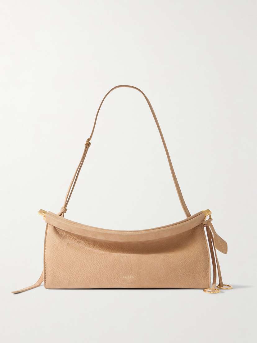 Alaïa Click Medium Nubuck Shoulder Bag