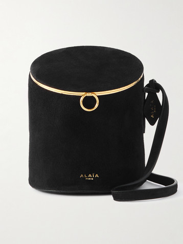 Alaïa La Canette small suede shoulder bag